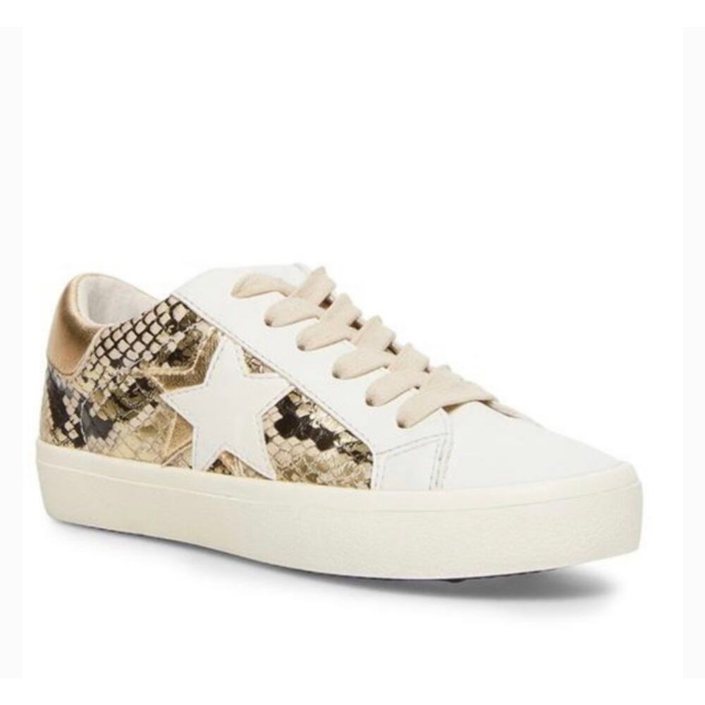 Steve Madden Sienna Multi Snake Print Lace Up Sneakers Size 9